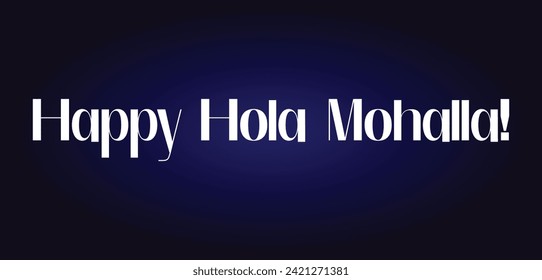 Happy Hola Mohalla Text illustration Design