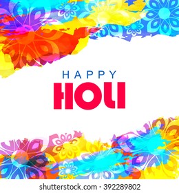 Happy Holi Abstract Background With Colors Splash