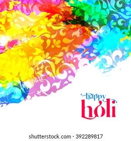 Happy Holi Abstract Background With Colors Splash