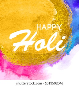 Happy Holi  abstract colorful  background. Vector Illustration EPS10