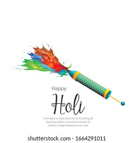 Happy holi abstract colorful background illustration.