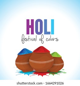 Happy holi abstract colorful background illustration.