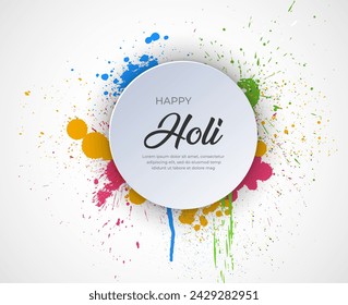 Happy Holi abstract colorful background