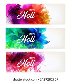 Happy Holi abstract colorful background