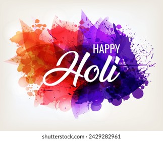 Happy Holi abstract colorful background