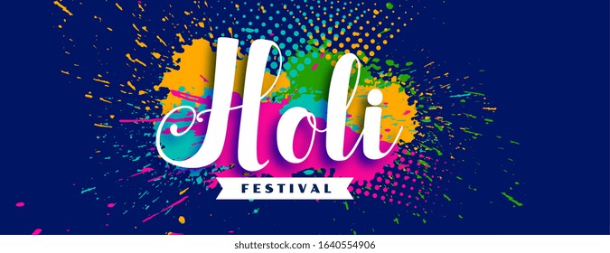 happy holi abstract festival colorful background design