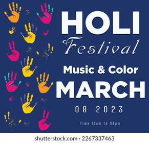 Happy holi abstract festival colorful background