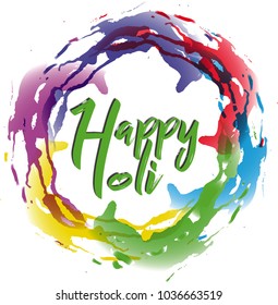 Happy holi background with colorful splash