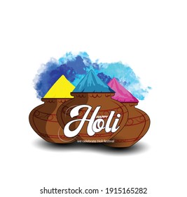 Happy Holi Background for Festival of Colors celebration vector elements for card,greeting,poster design