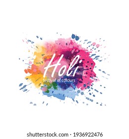 Happy-Holi-Hintergrund für das Festival der Farben, die Vektorelemente für Karte, Gruß, Plakatdesign