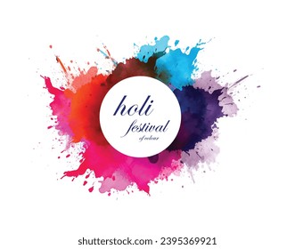 Happy Holi Background for Festival of Colors celebration vector elements for card,greeting,poster design