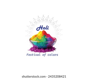 Happy Holi Background for Festival of Colors celebration vector elements for card,greeting,poster design