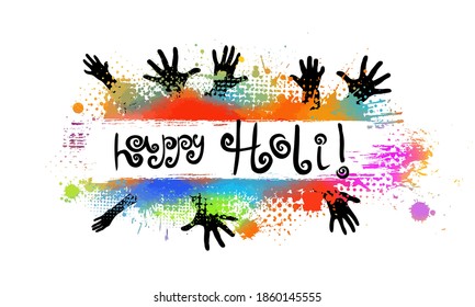 Happy Holi. The background spots. Vector illustration
