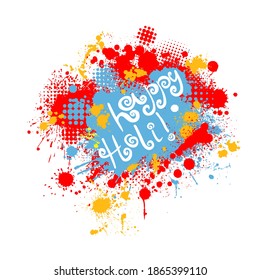 Happy Holi. The background spots. Vector illustration