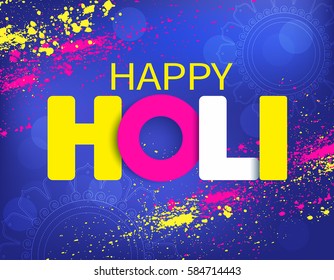 Happy Holi background. Vector illustration.