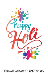 Happy Holi card design.