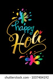 Happy Holi card design.