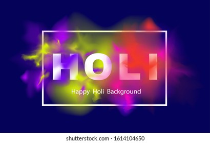 Happy holi for card design. Vector illustration.