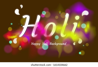Happy holi for card design. Vector illustration.