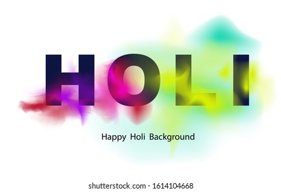 Happy holi for card design. Vector illustration.