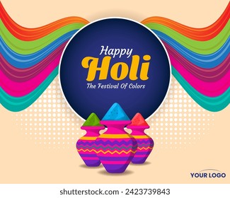 happy holi celebration background greeting vector