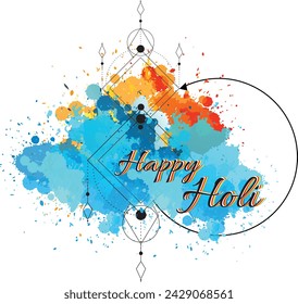 Happy Holi celebration colours splash for indian festival background