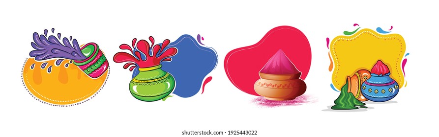 Happy Holi celebration with Creative Flyer, Banner or Pamphlet design for Indian Festival of Colours, background