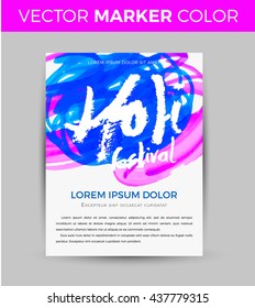 Happy Holi celebration. Design for Indian Festival of Colours