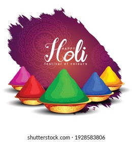 Happy Holi celebration greeting background. vector illustration design