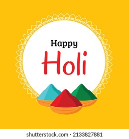 Happy Holi Celebration Vector Illustration
