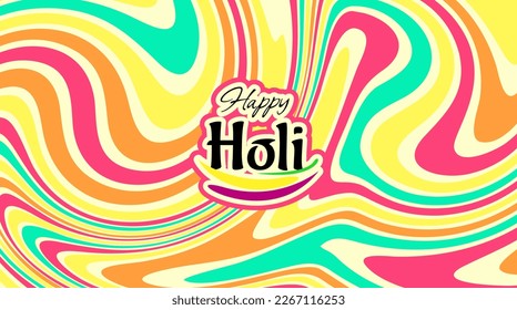 Happy-holi-bunter Hintergrund, abstraktes Template-Design