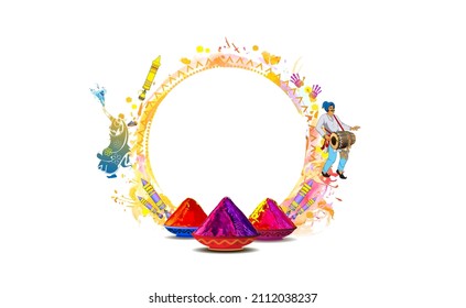 Happy Holi color festival background or template design for advertising marketing and sale