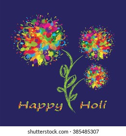 Happy Holi bunter Hintergrund. 