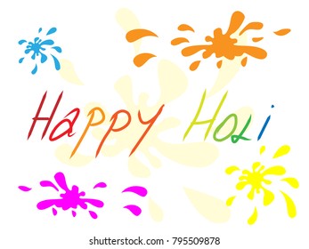 Happy Holi colorful background