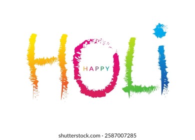 Happy holi colorful background for festival of colors vector design