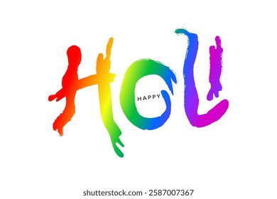 Happy holi colorful background for festival of colors vector design