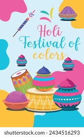 Happy Holi colorful banner template indian hinduism festival celebration, social media poster design
and horizontal banner template for holi festival celebration