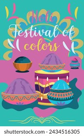 Happy Holi colorful banner template indian hinduism festival celebration, social media poster design
and horizontal banner template for holi festival celebration