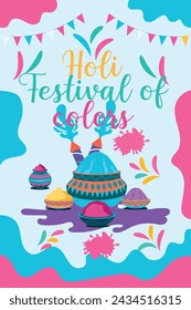 Happy Holi colorful banner template indian hinduism festival celebration, social media poster design
and horizontal banner template for holi festival celebration