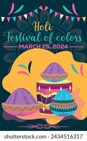 Happy Holi colorful banner template indian hinduism festival celebration, social media poster design
and horizontal banner template for holi festival celebration