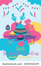 Happy Holi colorful banner template indian hinduism festival celebration, social media poster design
and horizontal banner template for holi festival celebration