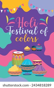 Happy Holi colorful banner template indian hinduism festival celebration, social media poster design
and horizontal banner template for holi festival celebration