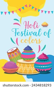 Happy Holi colorful banner template indian hinduism festival celebration, social media poster design
and horizontal banner template for holi festival celebration