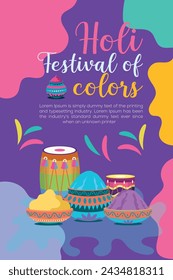 Happy Holi colorful banner template indian hinduism festival celebration, social media poster design
and horizontal banner template for holi festival celebration