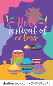 Happy Holi colorful banner template indian hinduism festival celebration, social media poster design
and horizontal banner template for holi festival celebration