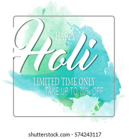 Happy holi colorful design elements , Holi lettering .