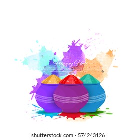 Happy holi colorful design elements , Holi lettering .