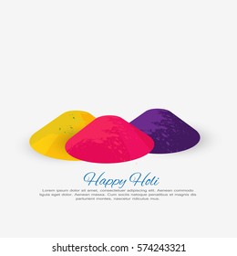 Happy holi colorful design elements , Holi lettering .