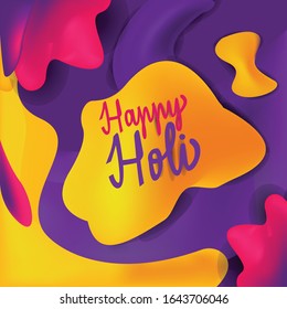 Happy Holi, bunter Vektorillustration Hintergrund