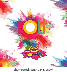 Happy Holi colorful vector background